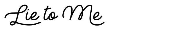 Lie to Me font preview